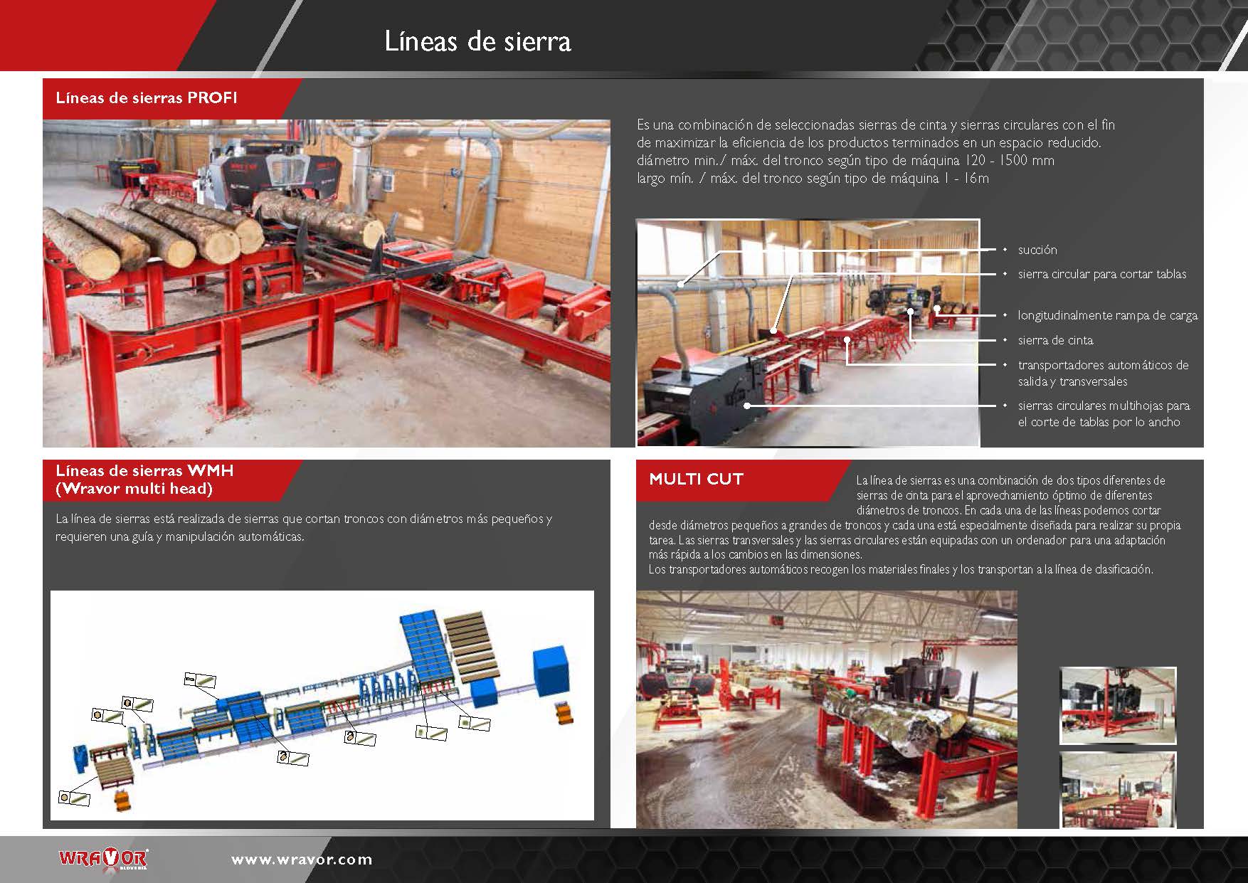 Lineas aserradero Wravor